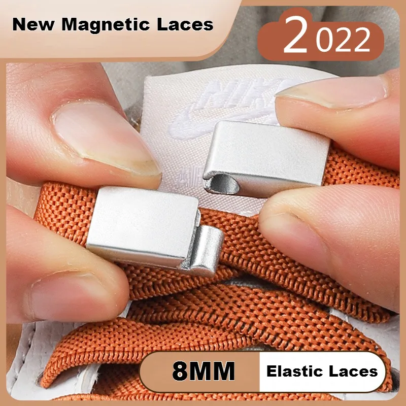 Play 8MM Elastic Laces Sneakers No Tie Shoe laces 2022 New Magnetic Lock Shoelac - £22.91 GBP