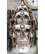 Steampunk Geared Trio Skulls Smoke Waterfall Backflow Incense Cone Tower... - $547.38 MXN