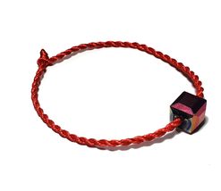Red String Good Luck &amp; Fortune Bracelet Kabbalah Red Champagne Austrian Crystal - £7.67 GBP