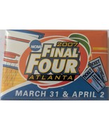 March 31 &amp; April 2 2007 NCAA Final Four Atlanta 2&quot; x 3&quot; Pin Back Button - $92.39 MXN
