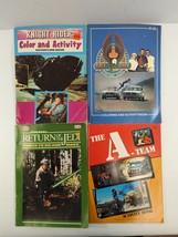 Coloring Activity Book LOT A-Team Knight Rider Fall Guy Star Wars Vtg 1983 - £27.05 GBP