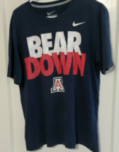 Arizona Wildcats Bear Down Nike T Shirt Mens Large Blue - £14.32 GBP