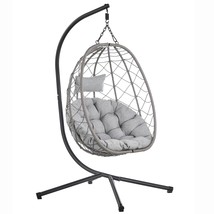 Leisuremod Summit Mid-Century Modern Outdoor Single Person Egg Swing Cha... - $6,883.93 MXN