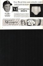 1959 PRINT AD MUNSINGWEAR MENS BRIEFS Milwaukee braves b5 - $25.05