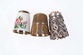 Askel Holmsen Guilloche sterling Thimble and two more - £195.56 GBP