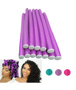 24 Pc Heatless Curlers Hair Rollers Flexible Curl Foam Flexi Rods Bendy ... - $34.99