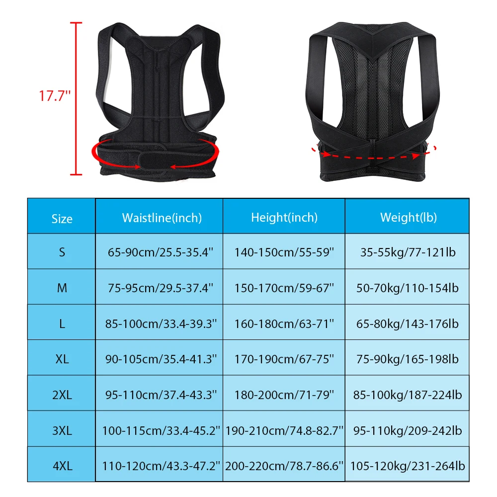 Back Brace Posture Corrector for Women &amp; Men Back Lumbar Support Shoulder Postur - $25.00