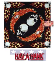 Skulls Eagle Flames Fire Biker Bandana Cotton Bandanna Scarf Scarve Head Wrap - £7.96 GBP