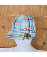 Vintage Slurpee Trucker Snapback Hat 7 Eleven Blue Green White Pink Plaid - $14.96