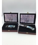 9-11 Commemorative Firefighter Knife &amp; Wooden Display Box Lot Of 2 - £12.12 GBP