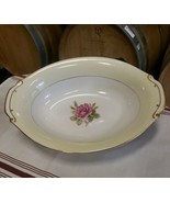 Vintage Rosette Fuji China Serving Bowl Oval Dish Hand Painted Japan 11”... - £19.12 GBP