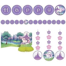 Unicorn Party Decorations Supplies Centerpiece, Jointed Banner, Dizzy Danglers - £14.08 GBP