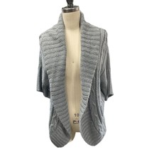 Extra Touch Shrug Sweater Cardigan Cable Knit Grey Plus Size 3X - £11.02 GBP