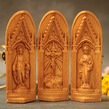 Portable Holy Family Religious Icon Prayer Altar Catholic Virgin Jesus Joseph - £39.88 GBP