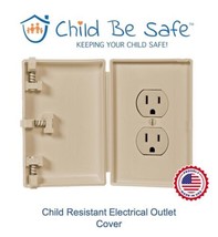 Child Be Safe Child and Pet Proof IVORY Wall Outlet Safety Cover Guard, ... - $12.82