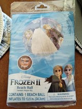 13.5&quot; Disney Frozen II Beach Ball Includes Repair Kit Brand New Beach Toys - £4.35 GBP