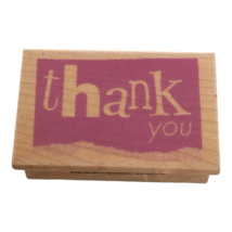 Hero Arts Rubber Stamp Collage Thank You Card Making Word Small Sentiment Saying - £3.15 GBP
