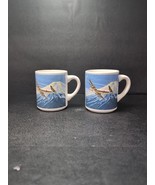 Douglas DC-4 Coffee Mugs Set Of 2 Vintage Scene Flight Tea Cups - $27.15 CAD