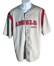 Mlb Los Angeles Angels Of Anaheim Short Sleeve Button Down Jersey Large - £15.38 GBP