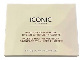 Iconic London Multi Use Cream Blush Bronze Highlight Cream Palette MSRP $49 - £16.05 GBP