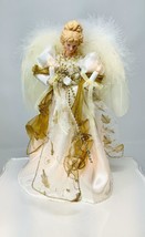 Vickerman 12&quot; White &amp; Gold Lighted Angel Tree Topper~DISCOUNTED - £38.92 GBP