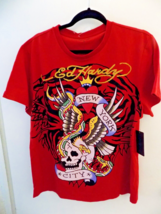 New Ed Hardy T-Shirt Men Retro Graphic Tattoo Eagle Skull Snake New York Size M - £22.10 GBP