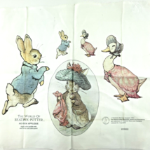 Beatrix Potter Appliques No-Sew Fabric Warne 1993 No. 03002 Rabbit Duck - £15.18 GBP