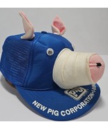 Vtg NewPig Corporation Hat Mesh Snapback Hot Dogs Pig Snout 4D - $22.95 CAD
