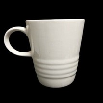 Gibson Designs ECLIPSE 2-Mugs 15 Oz Embossed Rings Off White Coffee Tea Cup - £14.01 GBP