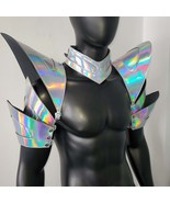 Burning Man Holographic Laser Silver Armor,Rave Festival Costume Armor O... - $80.00