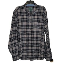 Woolrich Men Longsleeve Plaid Flannel Casual Shirt Large Button Down 100% Cotton - £23.48 GBP