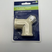 Leviton 128 15 Amp 660 Watt Twin Light-Socket Adapter Ivory - £8.15 GBP