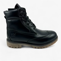 Timberland 6 Inch Premium Brogue Black Gum Mens Boot Waterproof Combat - $189.95