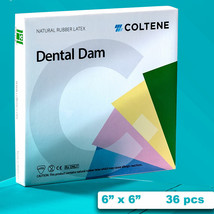 Coltene Hygenic Natural Rubber Latex Dental Dam 6 x 6 Medium LIght Pk/36 - $25.99
