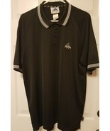  VTG Adidas Climalite Golf Polo Shirt Men&#39;s Large Black w/ Textured 3 St... - $14.55