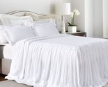 White King Size 3 Pc. Set With French Country Ruffle Skirt From Queen&#39;S ... - $103.95
