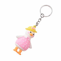 creative soft pvc bowknot duck doll pedant keychain - £9.24 GBP