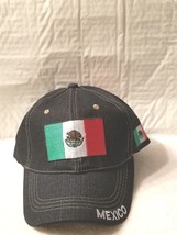 MEXICAN FLAG MEXICO BASEBALL CAP ( DARK BLUE DENIM LOOK ) - £8.88 GBP