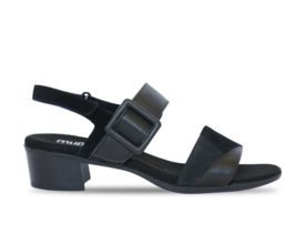 MUNRO Frances Slingback Black Leather Suede Patent Sandal Size 10 M New - $49.45