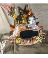 Vintage Italy Italian TV Lamp Pottery Fish Seashell Starfish MCM Mid Cen... - $200.53 CAD
