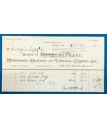 MYERS CUNNINGHAM BLAKE TOBACCO vintage November 1, 1893 invoice on lette... - $17.58 CAD