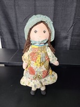Vintage 1970s Original Holly Hobbie Miniature Rag Doll 15&quot; Knickerbocker Heather - £47.18 GBP