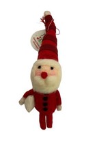 Demdaco Jingle Jam Felted Red and White Santa Ornament  9 inches Tags - $9.25