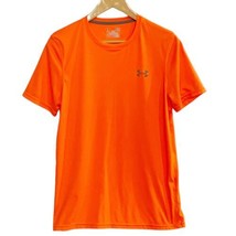 Under Armour Heatgear Men&#39;s T-Shirt Small Loose True Neon Orange Short Sleeve - £10.18 GBP