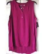 New IZ Byer Women&#39;s California Lattice Back Top Blouse Berry Variety Sizes - $32.81 CAD
