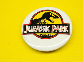 Jurassic Park Collectable Skeleton Fossil Badge Button Pinback Vintage - $9.89