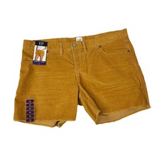 GAP Womens 16 Soft Stretch 4” Inseam Yellow Corduroy Shorts w/ Raw Edge ... - $16.11