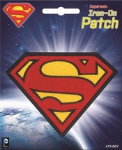 DC Comics Superman Large S Chest Logo 4&quot; Wide Embroidered Patch NEW UNUSED - £6.26 GBP