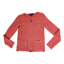 Emporio Armani Stretch Knit Jacket Full Zip Women&#39;s 36 (US 4) Coral - £53.86 GBP