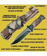 MILITARY BDU WOODLAND KNIFE FIXED BLADE 4.8 INCHES - €36,95 EUR